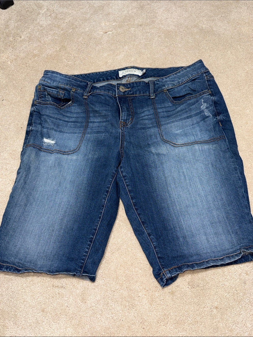 torrid Dark Bermuda Denim Shorts